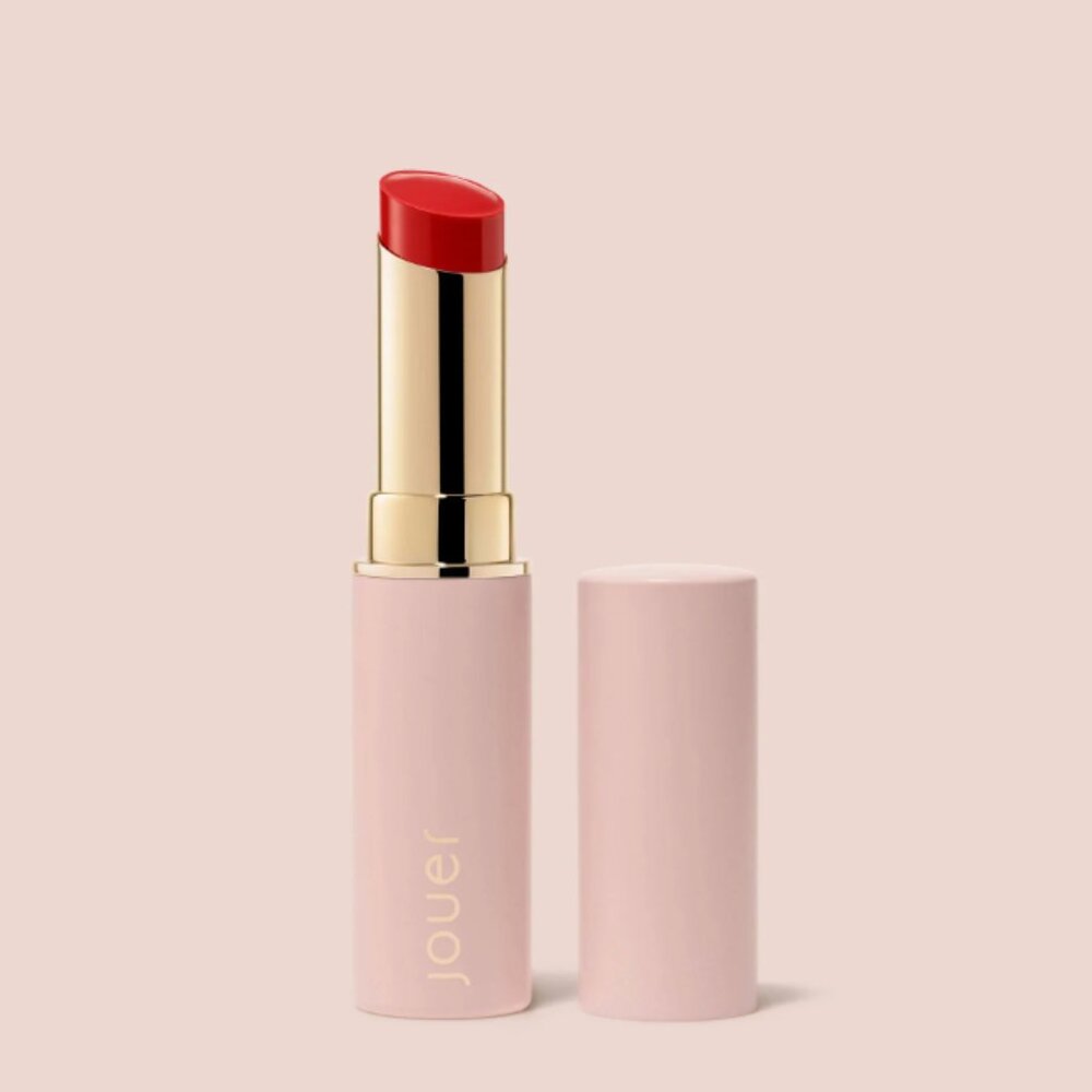 Jouer Balm Bouche Demi-Matte Lip Balm | Karma (warm french red) | NEW MAKEUP